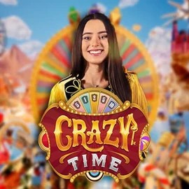 Logo of Crazy Time from Evolution at Diva Spin Casino